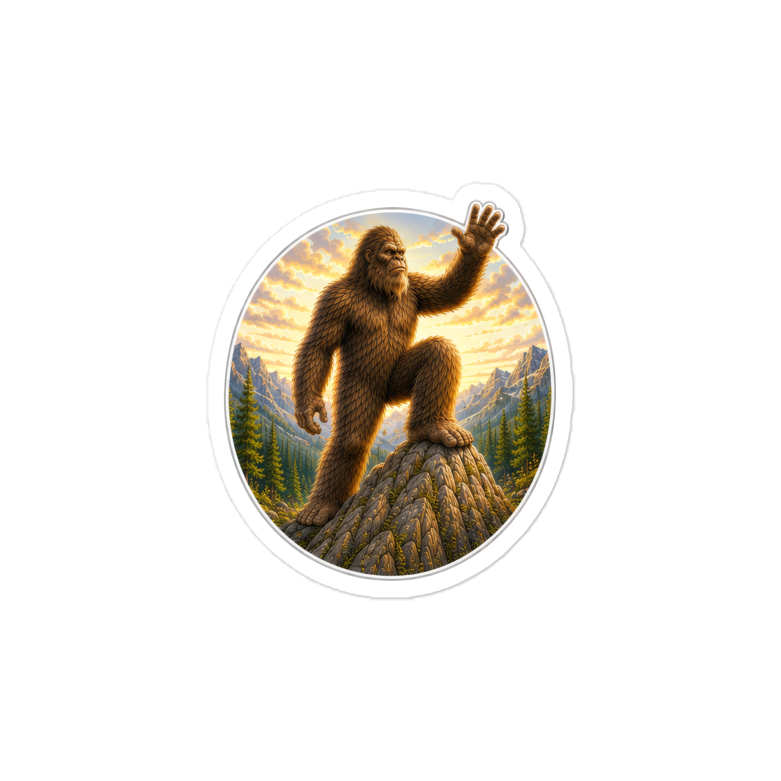 Bigfoot Climbin' vinyl decals - Image 2
