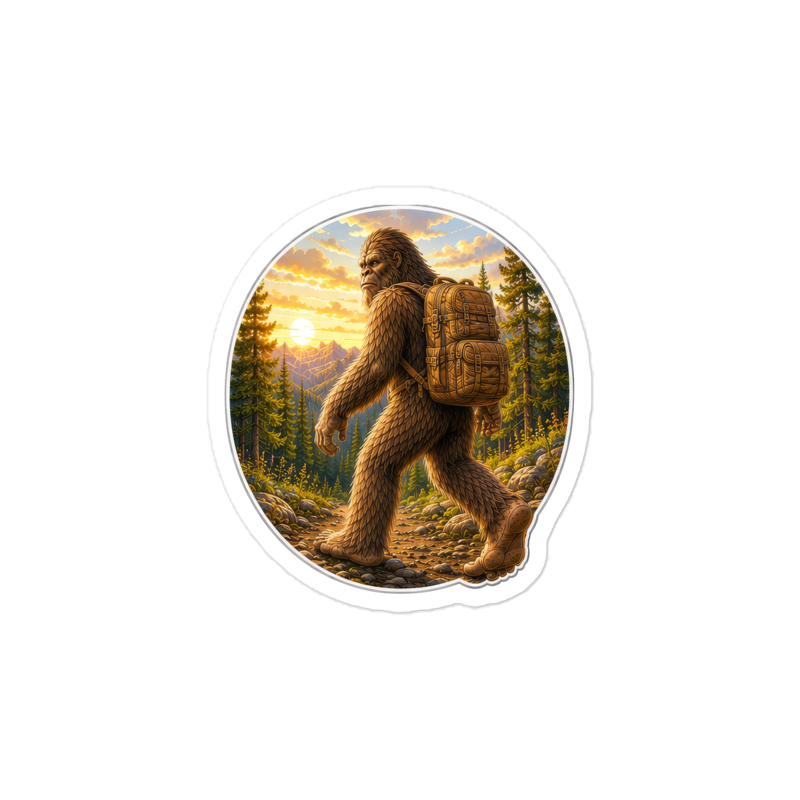 Bigfoot Hikin' vinyl decals - Image 2