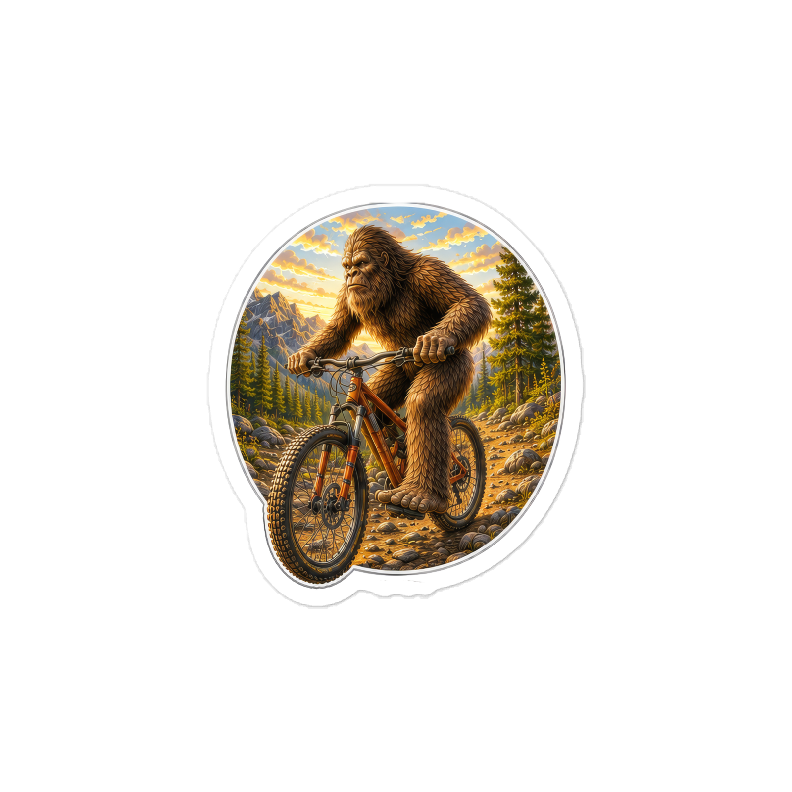 Bigfoot Mountain Bikin' vinyl decals - Image 2