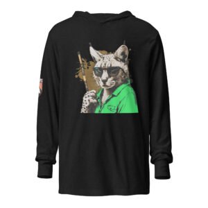 Nine Lives, Zero Regrets hooded long-sleeve tee