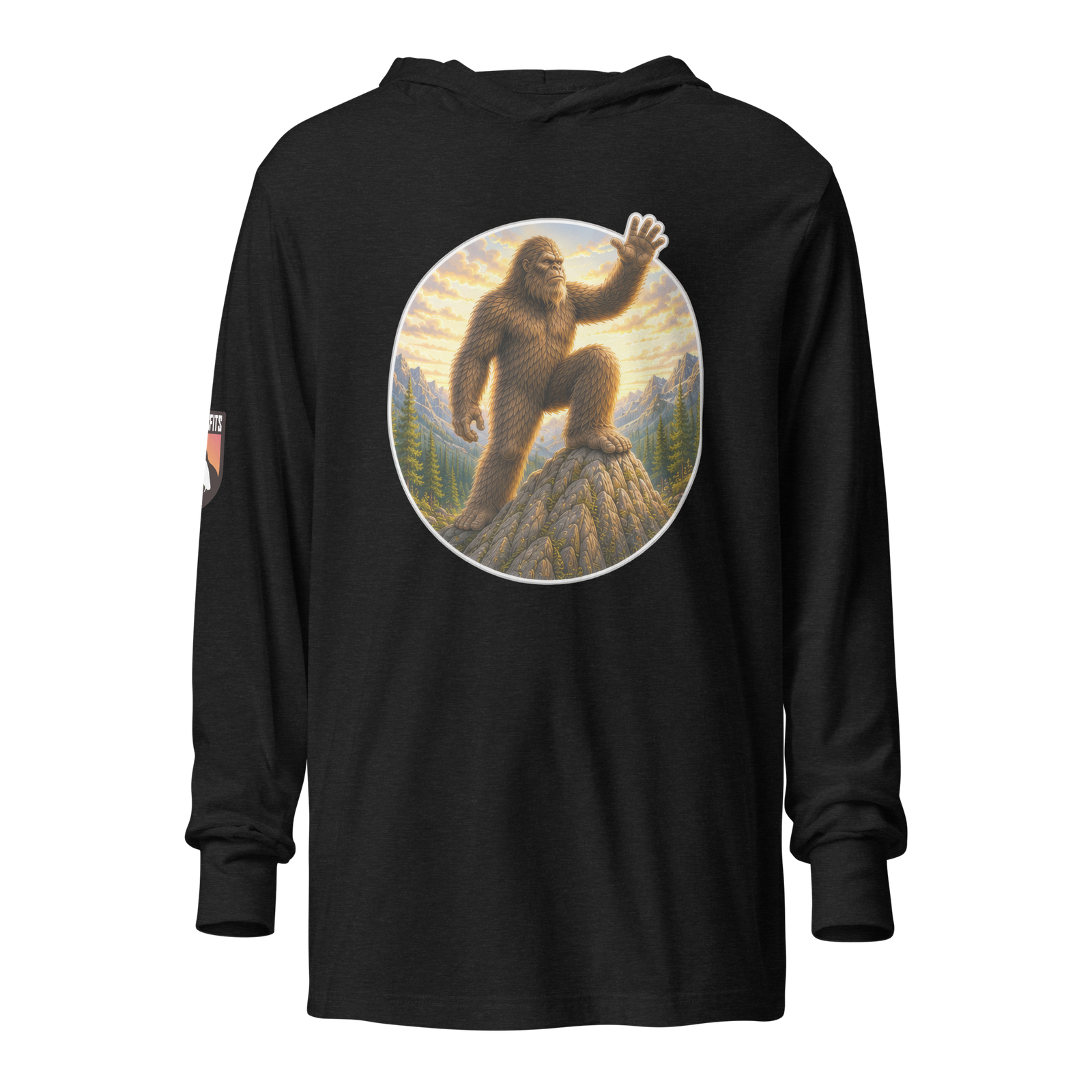 Bigfoot Climbin' hooded long-sleeve tee - Image 4