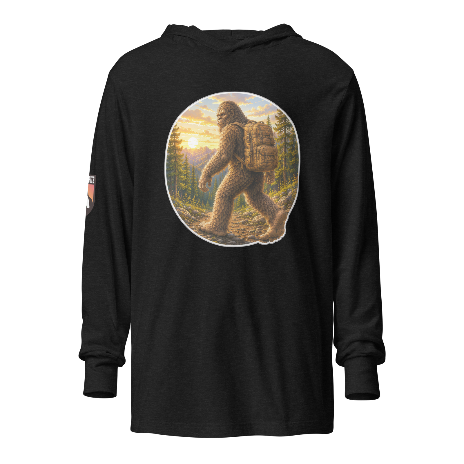 Bigfoot Hikin' hooded long-sleeve tee