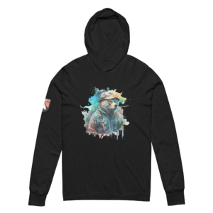 Cigars & Cutthroat hooded long-sleeve tee