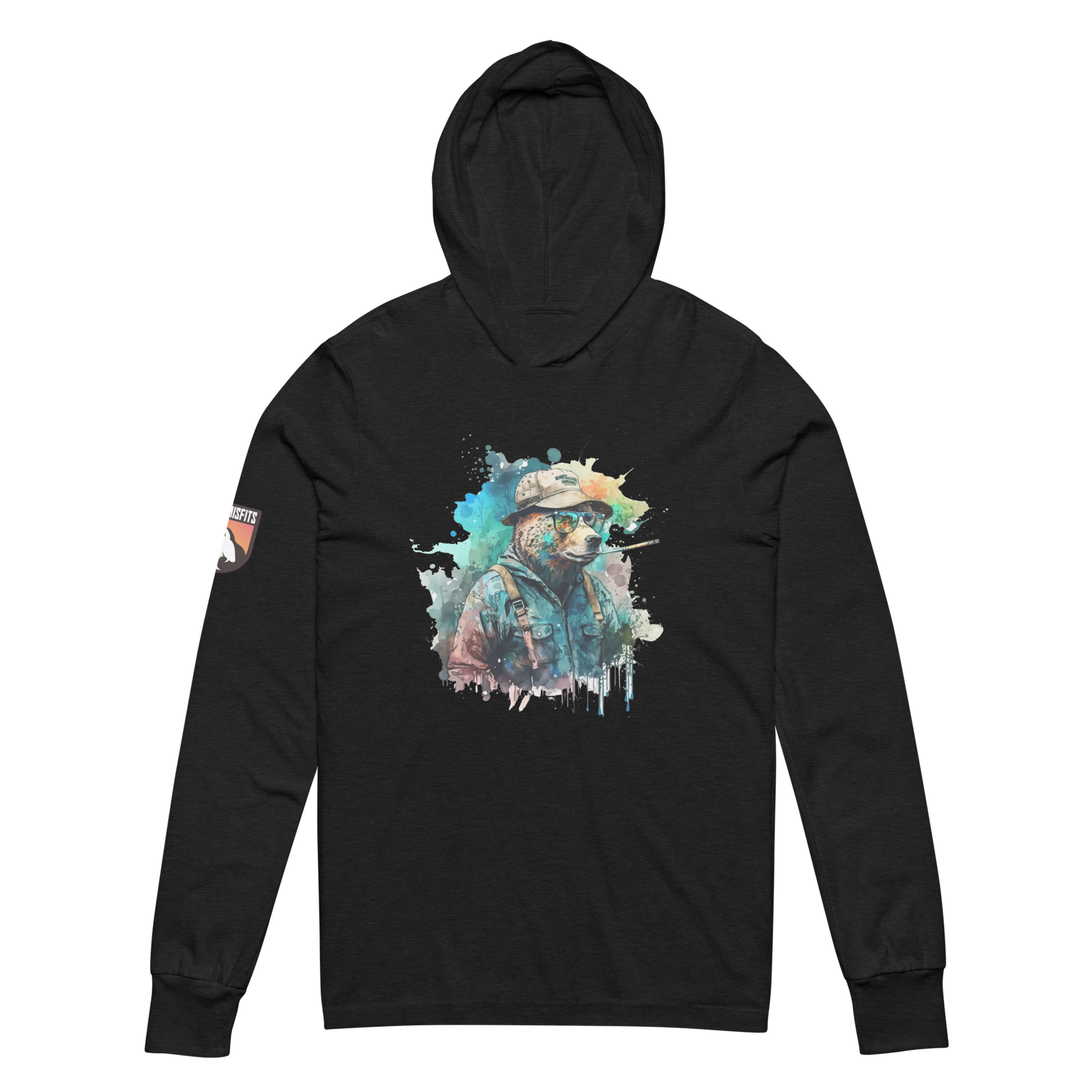 Cigars & Cutthroat hooded long-sleeve tee