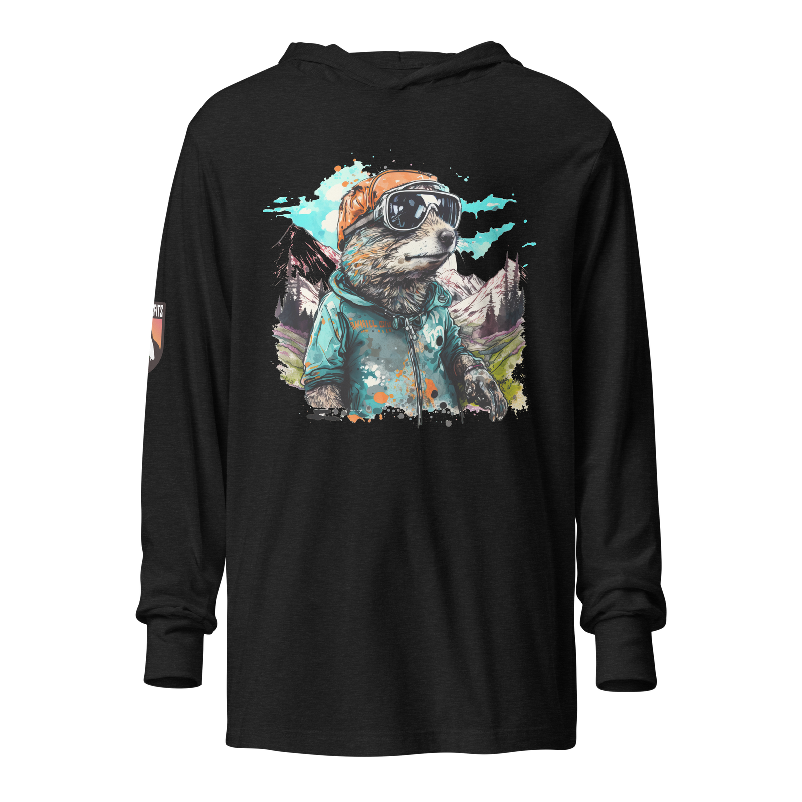 Hipster Marmot hooded long-sleeve tee - Image 4