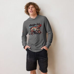 Haida-inspired Grizzly Bear hooded long-sleeve tee