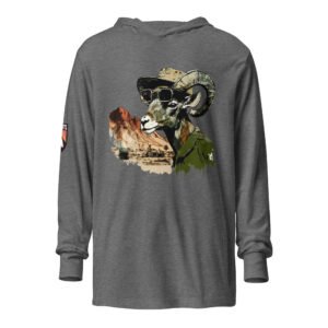 Horns, Highways & Bad Decisions hooded long-sleeve tee
