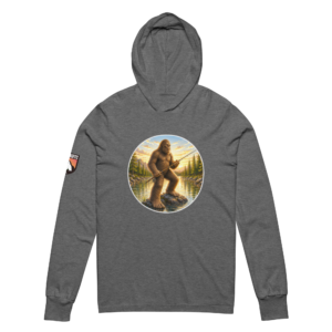 Bigfoot Fishin' hooded long-sleeve tee