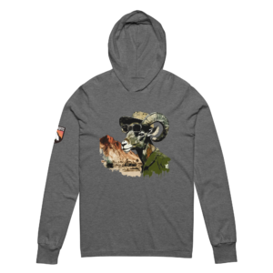 Horns, Highways & Bad Decisions hooded long-sleeve tee