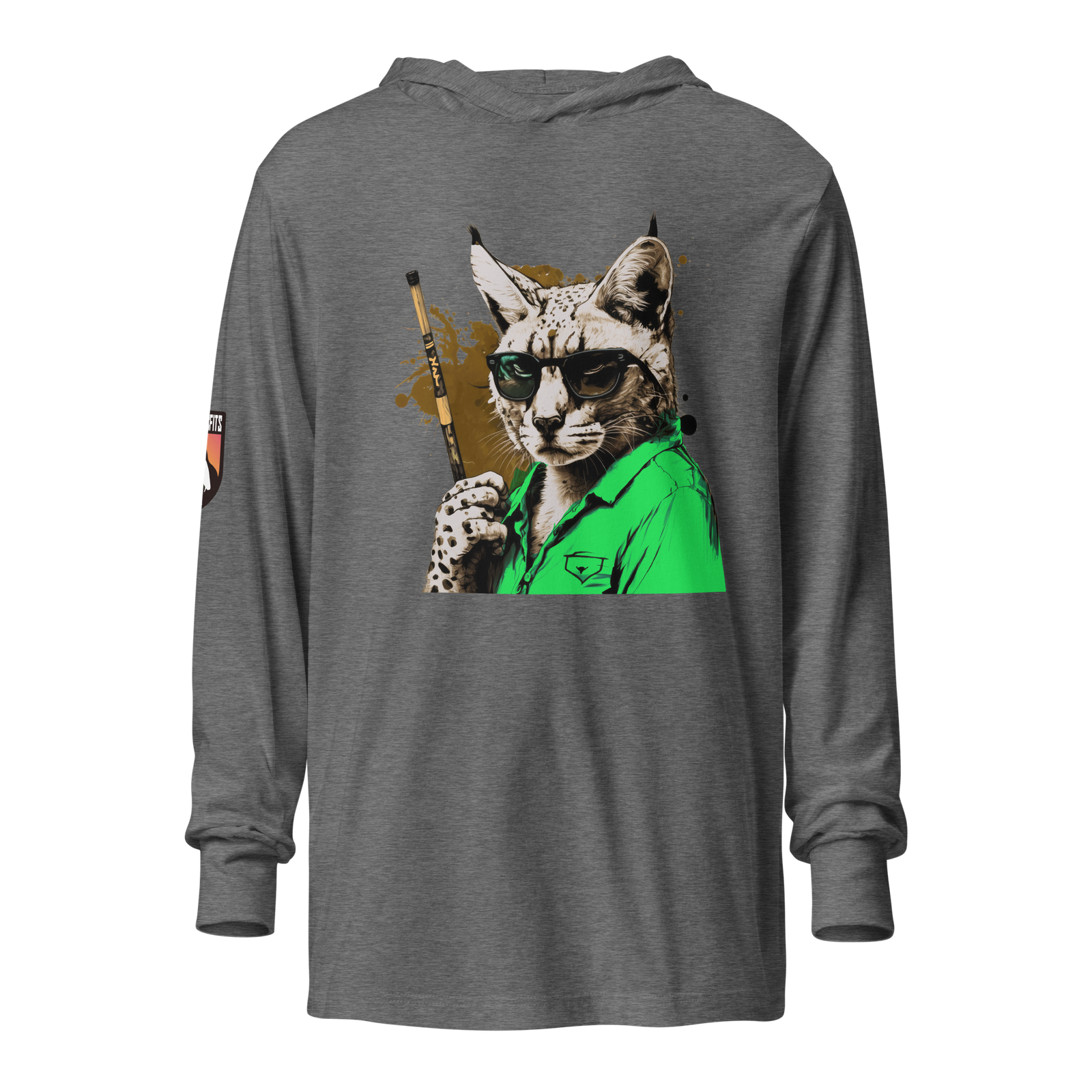 Nine Lives, Zero Regrets hooded long-sleeve tee - Image 3