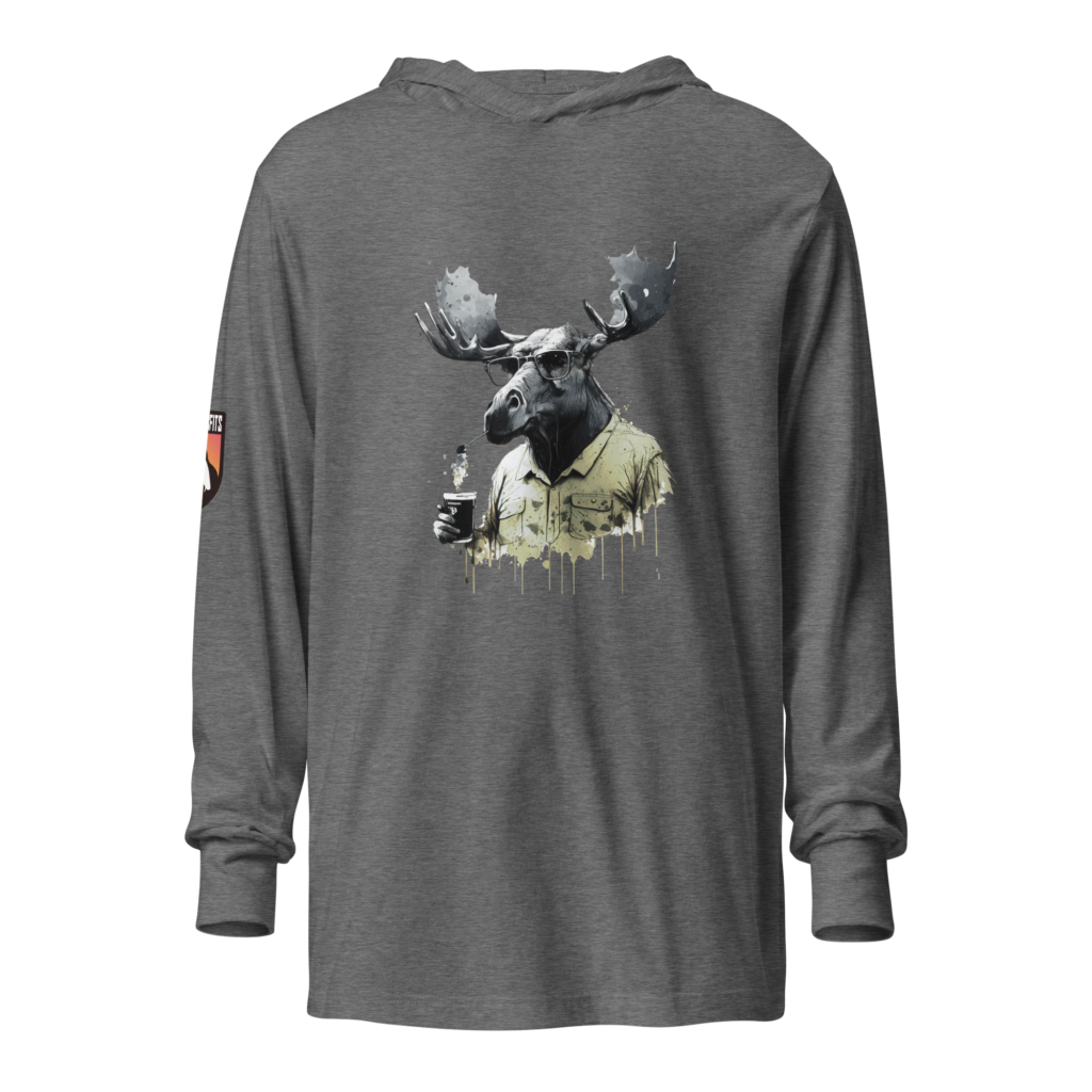 Running on Black Coffee hooded long-sleeve tee