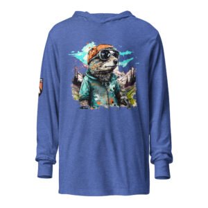 Hipster Marmot hooded long-sleeve tee