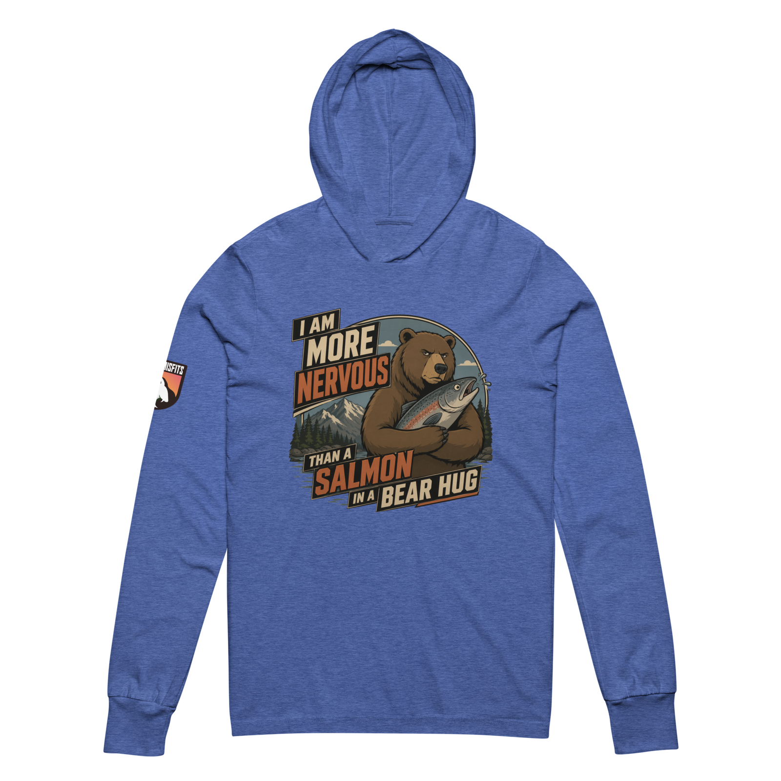 I Am More Nervous Than a Salmon in a Bear Hug hooded long-sleeve tee - Image 3